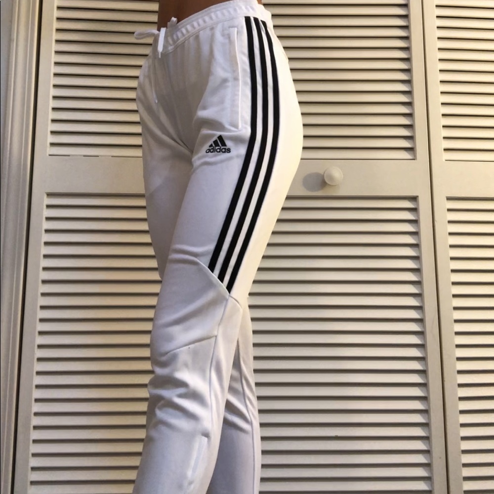 ADIDAS full length white joggers